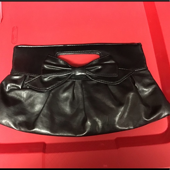Bags Black Clutch With Bow On Front Poshmark
